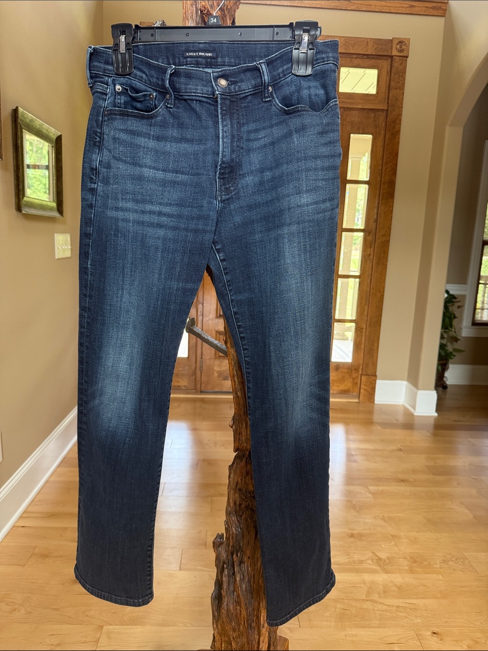 Lucky Brand Men’s Straight Jeans in Dark Blue Wash